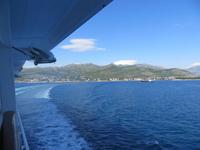 Ausfahrt mit der AIDAaura aus der Bucht von Dubrovnik