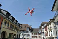 Hinweis auf das Froschmuseum in Estavayer le Lac