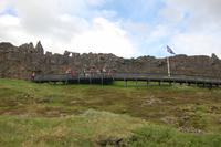 Nationalpark Pingvellir wo die eurasische und amerikanisch Platte auseinander driften  