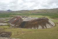 Blick vom Krater Grábrók