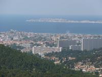 Marseille bei Einfahrt von oben 