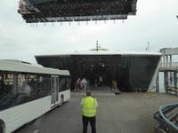 Beladung der Schnellfähre Jonathan Swift in Holyhead