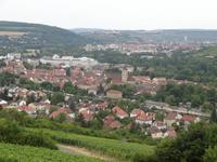 Blick auf Würzburg von Raststätte Würzburg-Nord auf der A3