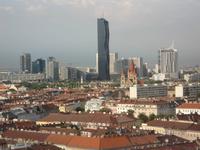 Wien  -  Blick zum neuen Wien vom Riesenrad