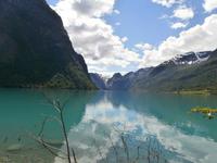 Blick zum Gletschergebiet Jostedalbreen