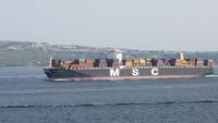 0623 Dardanellen-Passage - Containerschiff MSC Valeria - 366 Meter lang und Fassungsvermögen 10.000 Containe