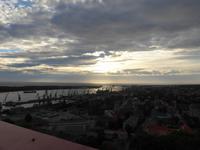 Litauen, Kleipeda, Blick vom Amberton Hotel zum Haff
