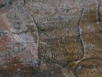 Lettland, Gutmannshöhle, Inschrift