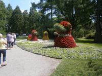 Entenfamilie aus Blumen