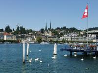 Blick zur Hofkirche in Luzern