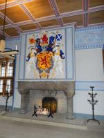 Kamin und Wappen auf Stirling Castle