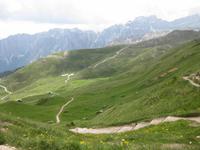 Blick vom Joch der Peitlerscharte in die Bergwelt