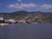 Blick auf Podgradec am Ohridsee