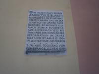 Gedenktafel in einer Seitengasse des Münsters 