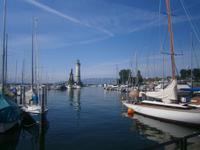 Bayerischer Löwe und Neuer Leuchtturm, das wahrzeichen von Lindau