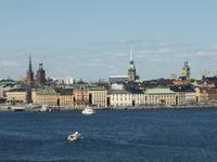 Blick vom Söderholmen auf die Altstadt von Stockholm