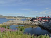 Blick auf die Unterkünfte im Statles Rorbusenter Mortsund