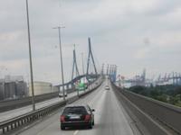 Hamburg, Stadtrundfahrt,Köhlbrandbücke