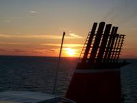 Abendstimmung auf der Fähre