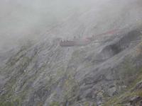 Aussicht am Trollstigen bei Nebel