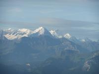 Blick vom Pilatus auf Eiger. Mönch und Jungfrau