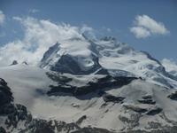 Blick zum Monte-Rosa-Massiv mit der Dufourspitze