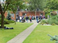 Dudelsackspieler der Glasgower Uni üben für den großen Ausscheid