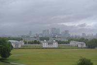 Blick auf London bei Regen 