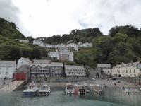 Clovelly - Blick zum Hafen und zum Dorf