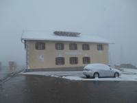 Schnee auf der Flüela-Passhöhe