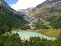 Fahrt mit dem Bernina-Express (Palüsee)