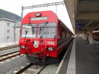 Bahnhof in Davos-Platz (Fahrt mit dem Regionalzug nach Filisur)