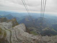 Rückfahrt mit der Säntis-Schwebebahn auf die Schwägalp