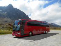 Engadin-Rundfahrt (unser Reisebus auf dem Julierpass)