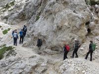 Kettensicherung am Pfad unterhalb der Hohen Gaisel