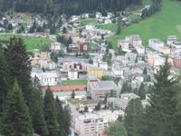 Blick aus der Schatzalpbahn auf Davos