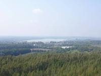 Blick vom Aussichtsturm Halde Trages