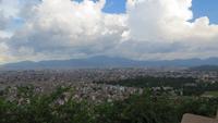 1271 Kathmandu - Swayambhunath-Stupa auch Affentempel genannt - Blick über die Stadt