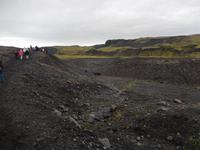 Die Moränen des Solheimajökulls bestehen aus Tonnen von Sedimentgestein.