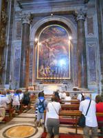 Rom (Peterskirche - Grab von Papst Johannes Paul II. unter dem Altar der S. Sebastian-Kapelle im Petersdom)
