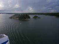 Bei der Ausfahrt aus dem Hafen von Helsinki