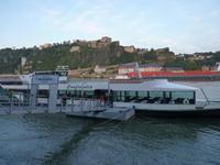 unser Schiff vor der Festung Ehrenbreitenstein