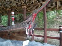 verzierter Einbaum der Batak-Toba