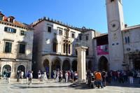 280 Dubrovnik, Sponza Palast, Rolandsäule und Uhrturm