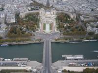 Blick vom Eiffelturm auf die 