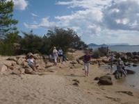 Strandpause nach Wanderung 