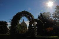 Blick auf Petersdom von Vatikanischen Gärten aus