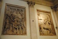 Relief im Aufgang zu den Kapitolinischen Museen - hier Darstellung des Milden Kaisers und der Kaiser der von großen Schlacht als Sieger zurückkommt