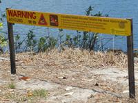 Krokodil-Warnschild am Daintree-River