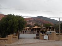 Blick vom Hotel auf den Cierro de siete Colores